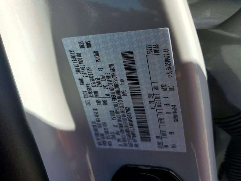 Продаж на аукціоні авто 2024 Ford F150, vin: 1FT6W7L74RWG03702, номер лоту: 53160796