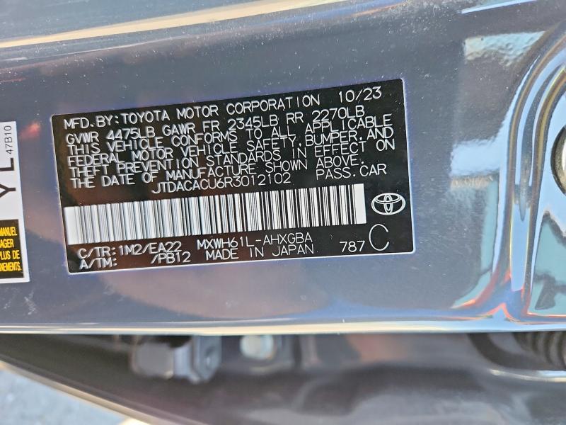 Aukcja sprzedaży 2024 Toyota Prius Prime, vin: JTDACACU6R3012102, numer aukcji: 52181476