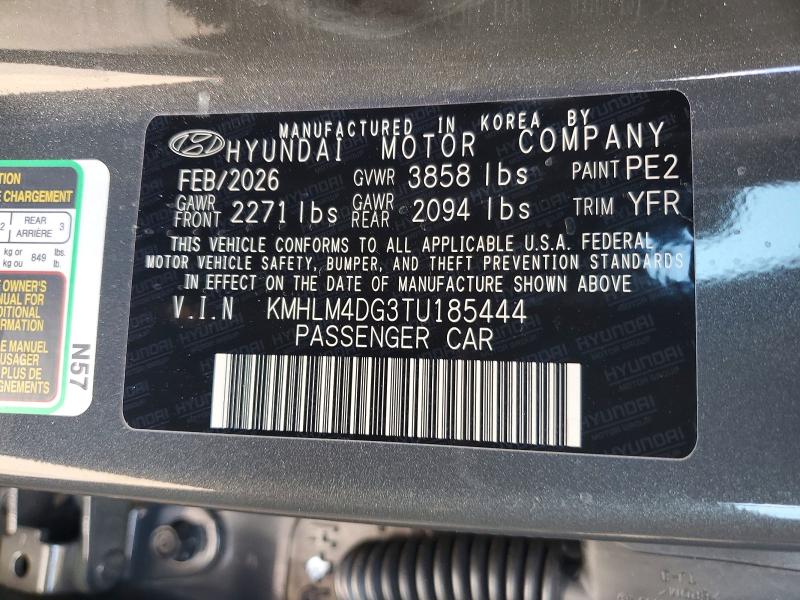 2026 Hyundai Elantra მანქანა იყიდება აუქციონზე, vin: KMHLM4DG3TU185444, აუქციონის ნომერი: 52694596