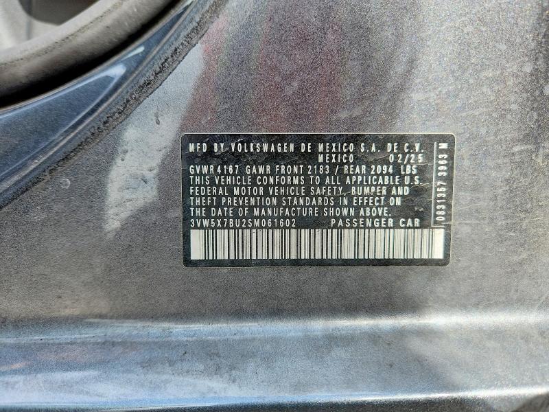 Продажа на аукционе авто 2025 Volkswagen Jetta, vin: 3VW5X7BU2SM061602, номер лота: 53850736