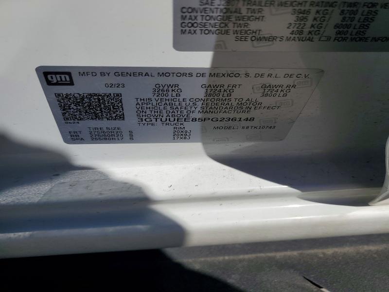 53364466 :رقم المزاد ، 3GTUUEE85PG236148 vin ، 2023 Gmc Sierra مزاد بيع