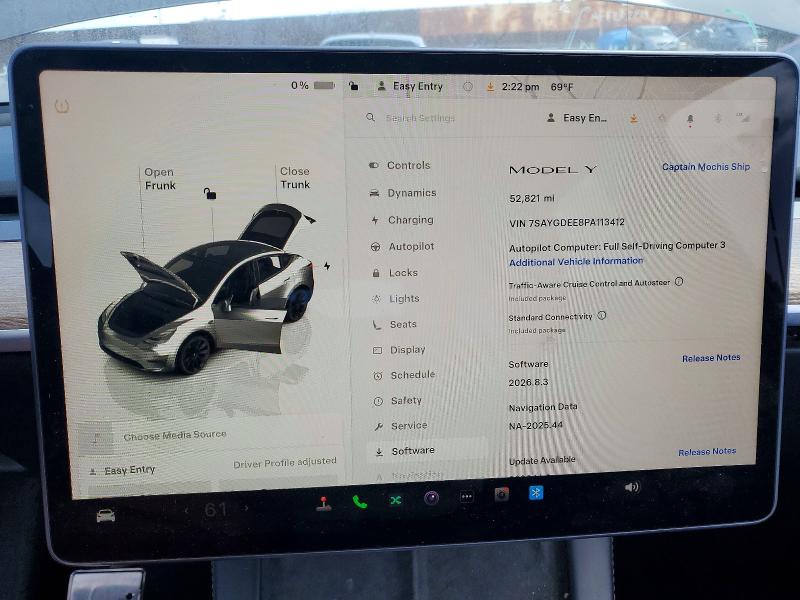 Продажа на аукционе авто 2023 Tesla Model Y, vin: 7SAYGDEE8PA113412, номер лота: 54972116