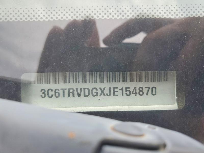 53991786 :رقم المزاد ، 3C6TRVDGXJE154870 vin ، 2018 Ram Promaster 2500 مزاد بيع