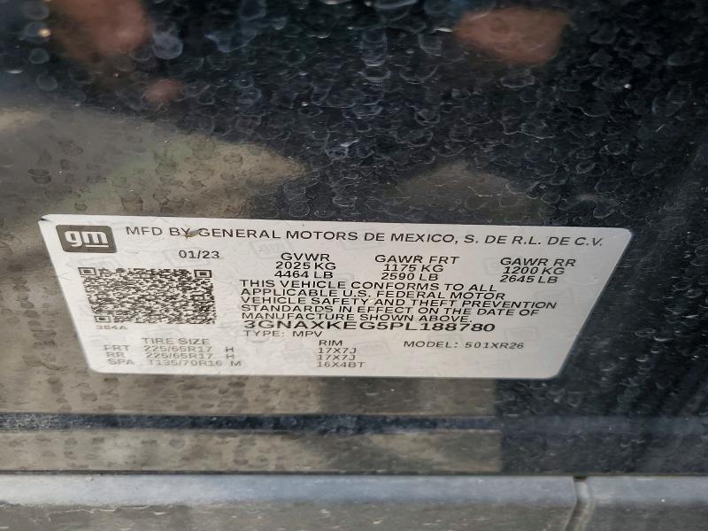 Продажа на аукционе авто 2023 Chevrolet Equinox, vin: 3GNAXKEG5PL188780, номер лота: 55398506