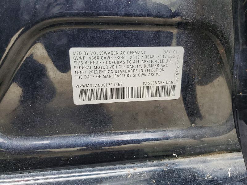 Продажа на аукционе авто 2011 Volkswagen Cc, vin: WVWMN7AN0BE711659, номер лота: 55136046