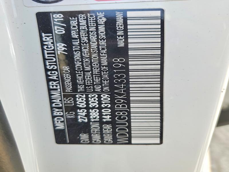 Продажа на аукционе авто 2019 Mercedes-benz S, vin: WDDUG8JB9KA433198, номер лота: 53933186