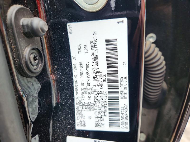 Продажа на аукционе авто 2015 Toyota Tundra, vin: 5TFRY5F1XFX180391, номер лота: 55583056