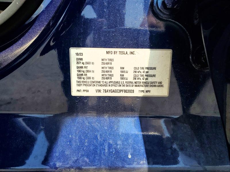 Aukcja sprzedaży 2023 Tesla Model Y, vin: 7SAYGAEE3PF903928, numer aukcji: 52928826