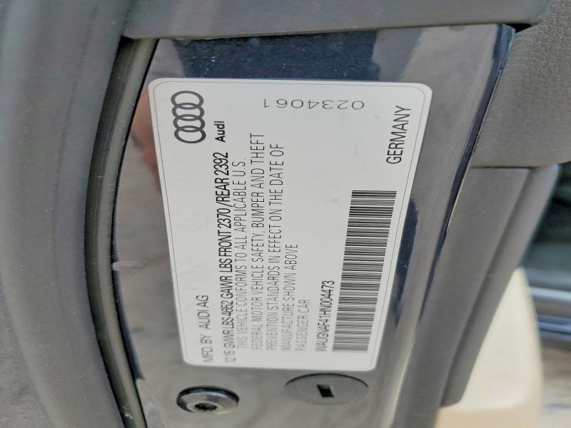 Продажа на аукционе авто 2017 Audi A4, vin: WAUGNAF41HN004473, номер лота: 50687636
