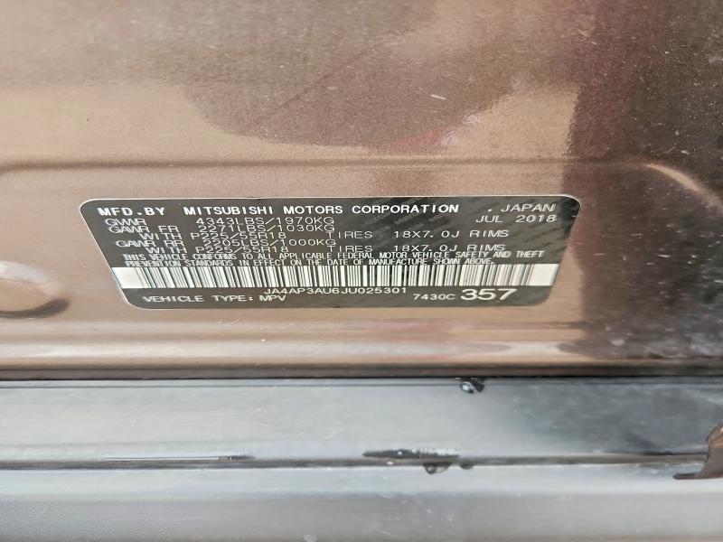 Продаж на аукціоні авто 2018 Mitsubishi Outlander Sport, vin: JA4AP3AU6JU025301, номер лоту: 55232076