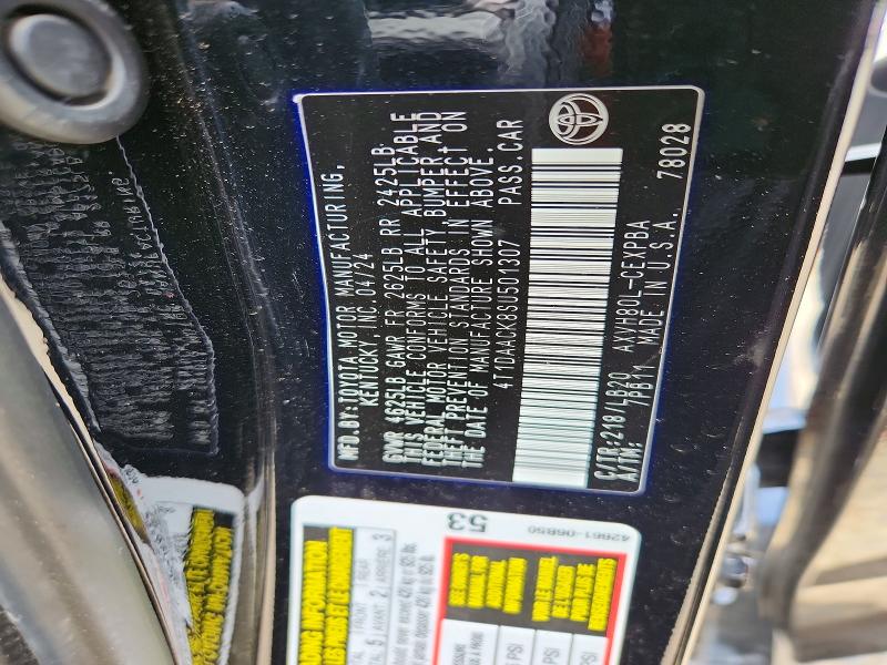 Aukcja sprzedaży 2025 Toyota Camry, vin: 4T1DAACK8SU501307, numer aukcji: 52834006