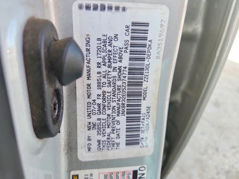 Aukcja sprzedaży 2005 Toyota Corolla, vin: 1NXBR32E05Z374774, numer aukcji: 55033646