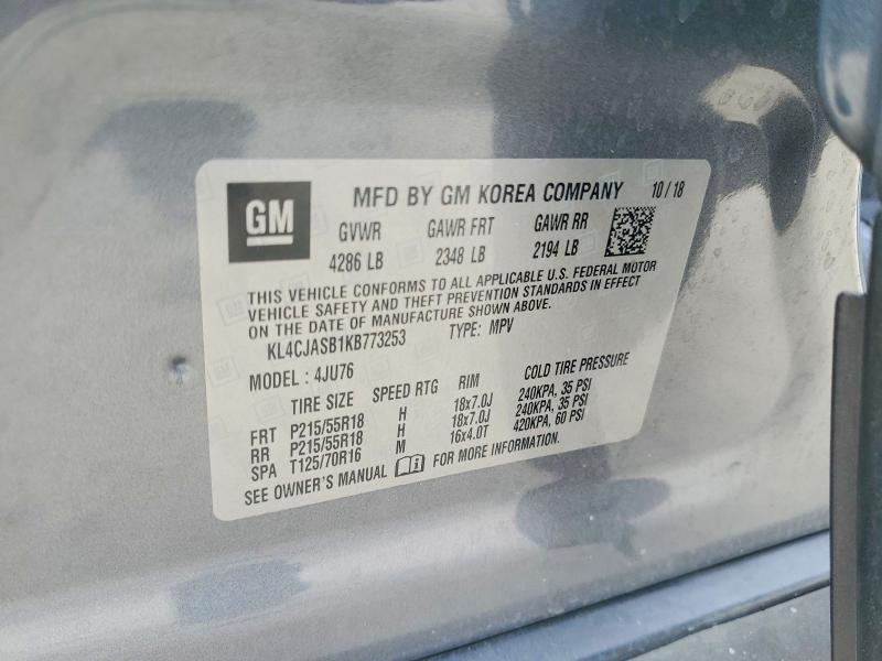 Продажа на аукционе авто 2019 Buick Encore, vin: KL4CJASB1KB773253, номер лота: 53748276
