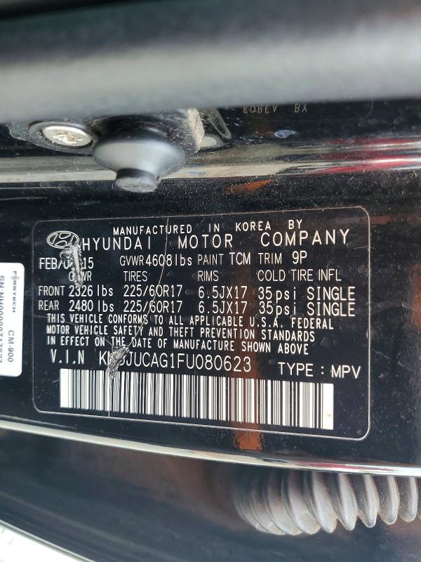 Продажа на аукционе авто 2015 Hyundai Tucson, vin: KM8JUCAG1FU080623, номер лота: 54598036