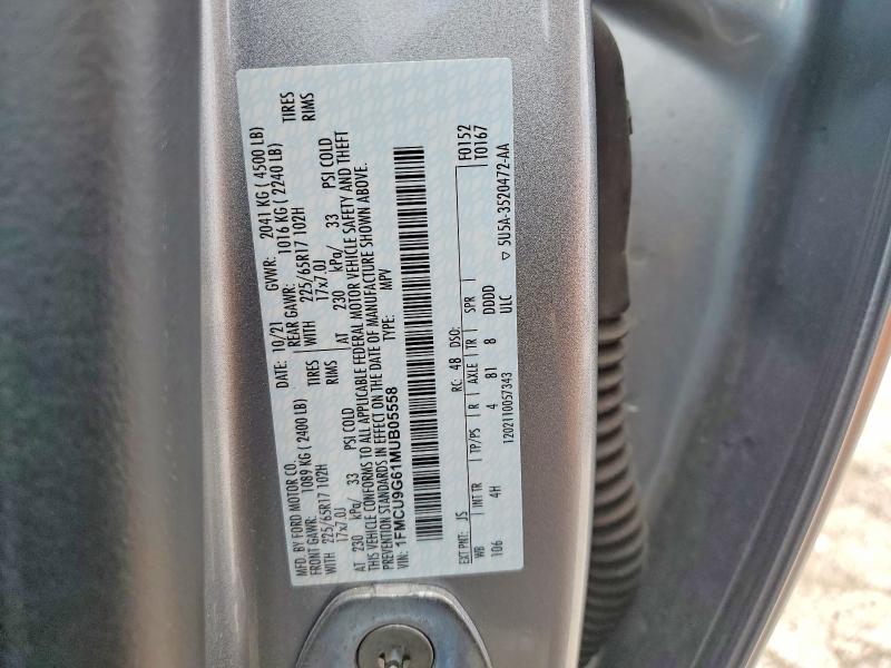 Продаж на аукціоні авто 2021 Ford Escape, vin: 1FMCU9G61MUB05558, номер лоту: 51854136