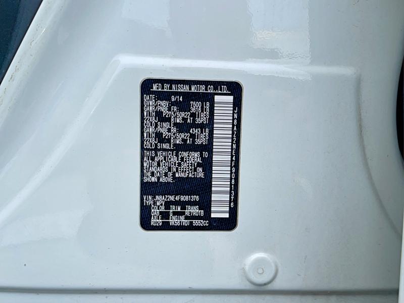 Aukcja sprzedaży 2015 Infiniti Qx80, vin: JN8AZ2NE4F9081376, numer aukcji: 54953956