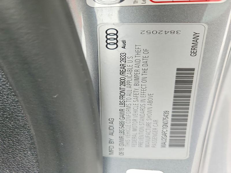 54532396 :رقم المزاد ، WAU2GAFC1GN075439 vin ، 2016 Audi A7 مزاد بيع