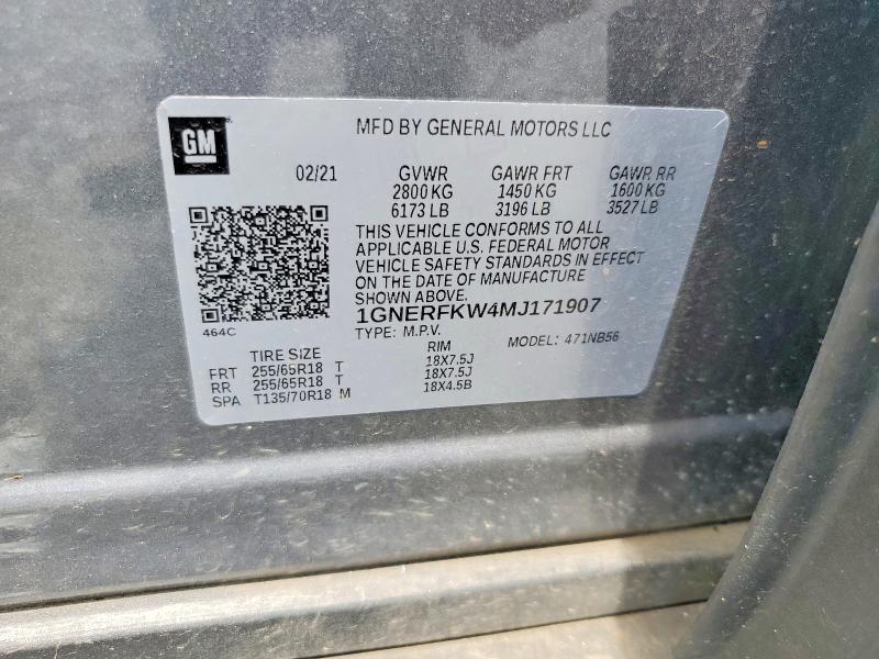 Продажа на аукционе авто 2021 Chevrolet Traverse, vin: 1GNERFKW4MJ171907, номер лота: 54943126