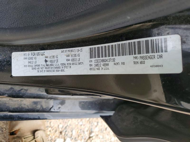 53190726 :رقم المزاد ، 1C3CCCAB6GN137192 vin ، 2016 Chrysler 200 مزاد بيع