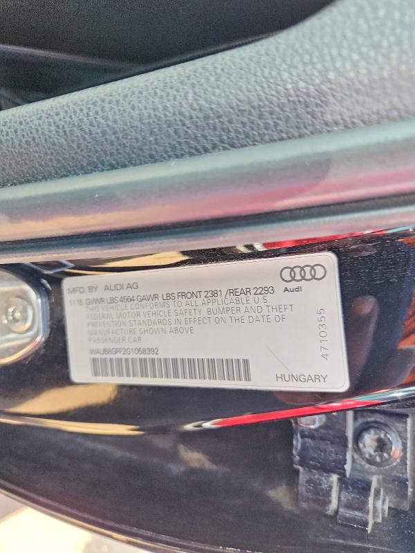 Продаж на аукціоні авто 2016 Audi A3, vin: WAUB8GFF2G1058392, номер лоту: 52734856