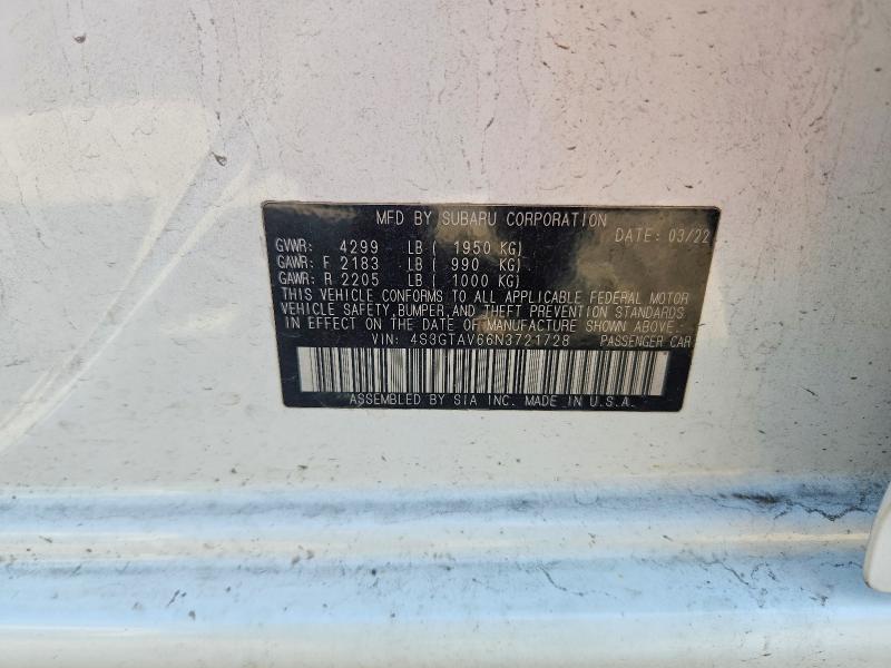 Продажа на аукционе авто 2022 Subaru Impreza, vin: 4S3GTAV66N3721728, номер лота: 54211286