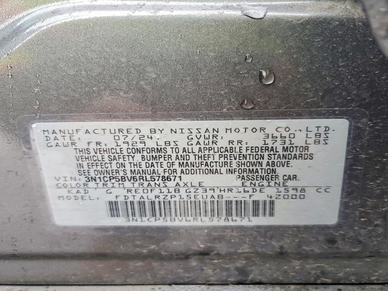 Aukcja sprzedaży 2024 Nissan Kicks, vin: 3N1CP5BV6RL578671, numer aukcji: 52523356