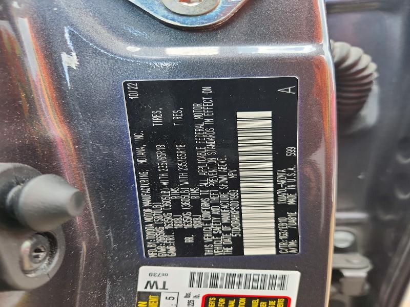 Продаж на аукціоні авто 2023 Toyota Highlander, vin: 5TDKDRAHXPS001993, номер лоту: 54627866