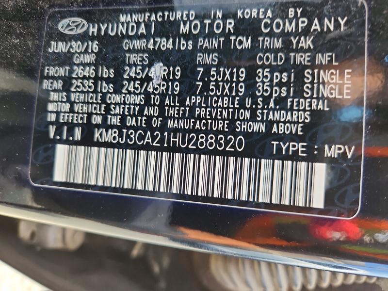 Aukcja sprzedaży 2017 Hyundai Tucson, vin: KM8J3CA21HU288320, numer aukcji: 55066876