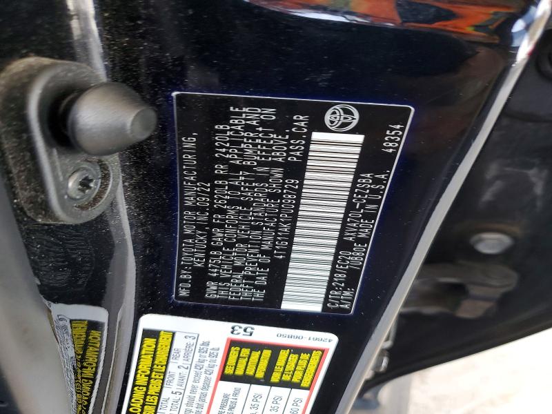 Продажа на аукционе авто 2023 Toyota Camry, vin: 4T1G11AK1PU098729, номер лота: 53157576