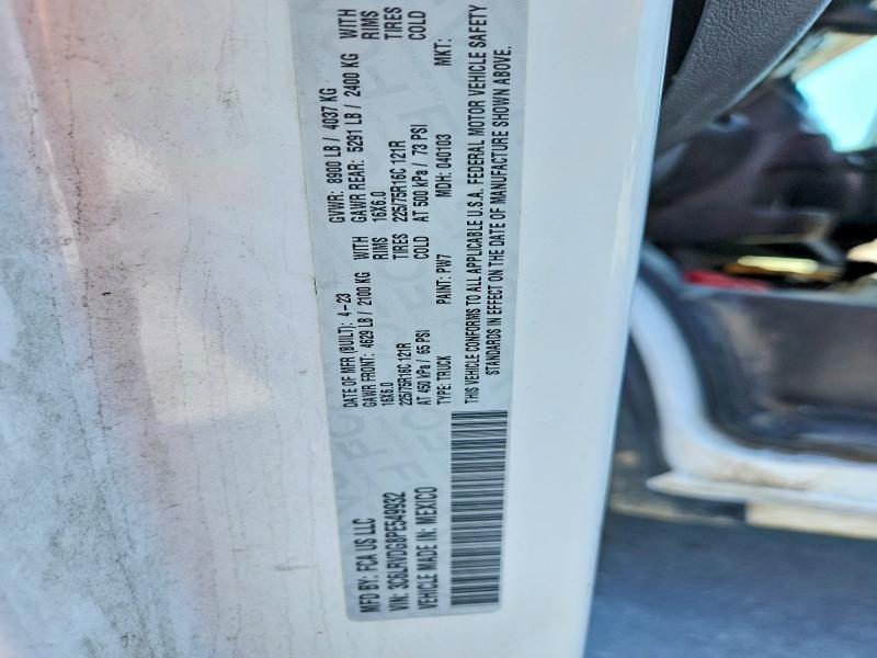 2023 Ram Promaster 2500 მანქანა იყიდება აუქციონზე, vin: 3C6LRVDG8PE549932, აუქციონის ნომერი: 53820876
