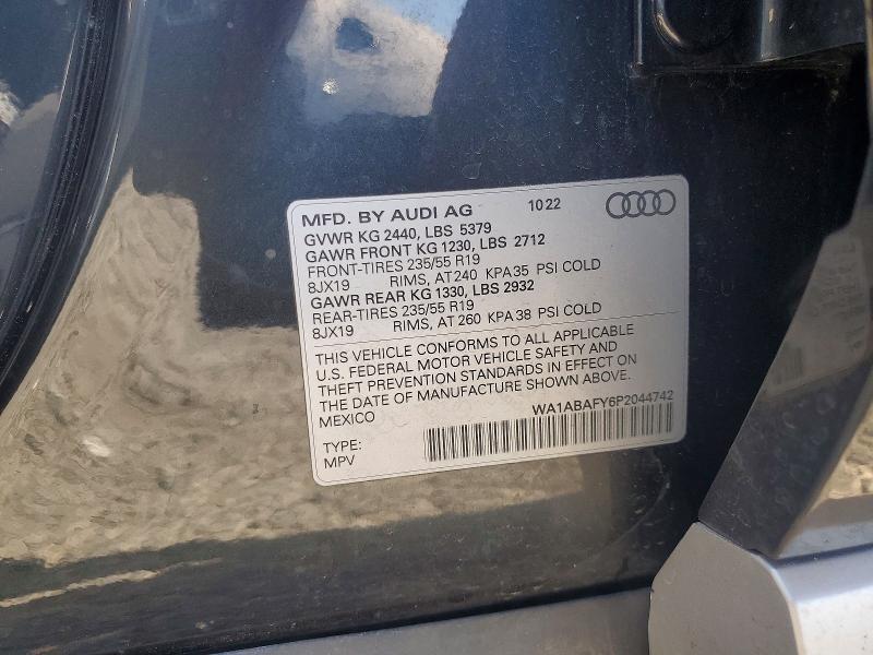 54167476 :رقم المزاد ، WA1ABAFY6P2044742 vin ، 2023 Audi Q5 مزاد بيع