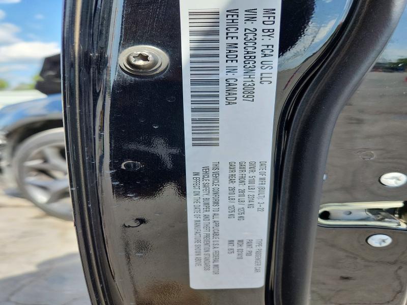 53424826 :رقم المزاد ، 2C3CCABG3NH130897 vin ، 2022 Chrysler 300 مزاد بيع