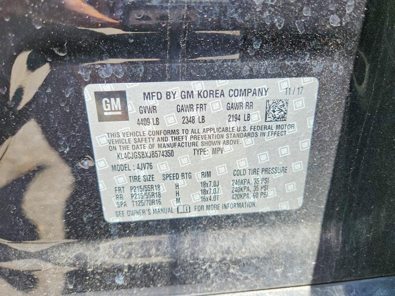 Aukcja sprzedaży 2018 Buick Encore, vin: KL4CJGSBXJB574350, numer aukcji: 52726616