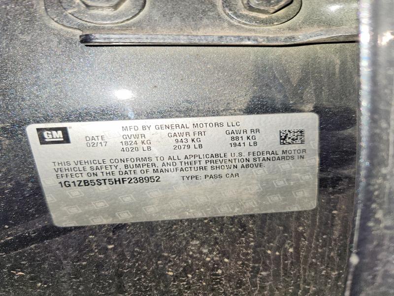 Aukcja sprzedaży 2017 Chevrolet Malibu, vin: 1G1ZB5ST5HF238952, numer aukcji: 53223506