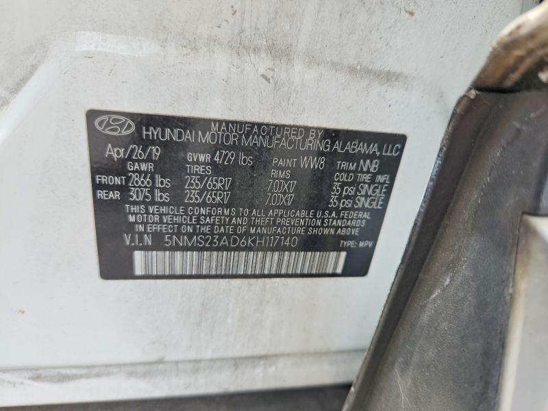 Продажа на аукционе авто 2019 Hyundai Santa Fe, vin: 5NMS23AD6KH117140, номер лота: 55007486