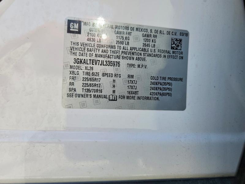2018 Gmc Terrain მანქანა იყიდება აუქციონზე, vin: 3GKALTEV7JL335976, აუქციონის ნომერი: 55047096