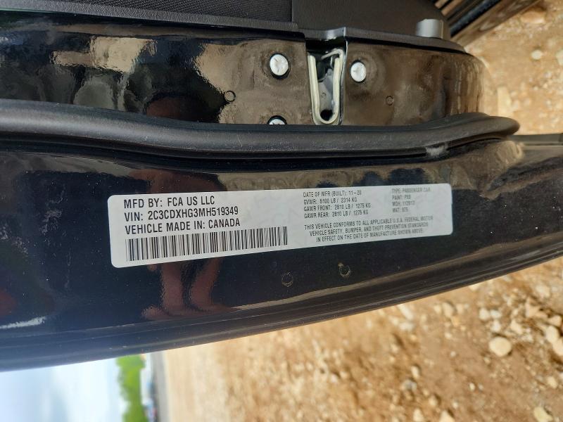 Продаж на аукціоні авто 2021 Dodge Charger, vin: 2C3CDXHG3MH519349, номер лоту: 52463056