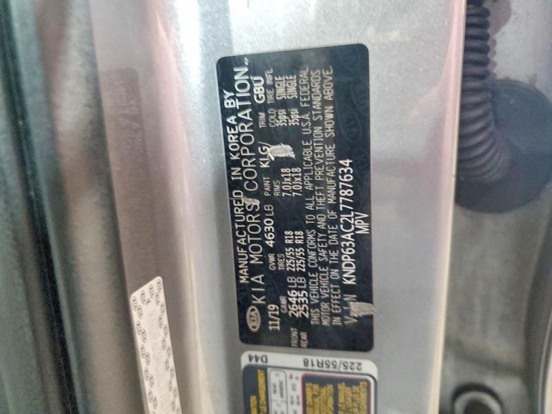 54800716 :رقم المزاد ، KNDP63AC2L7787634 vin ، 2020 Kia Sportage مزاد بيع