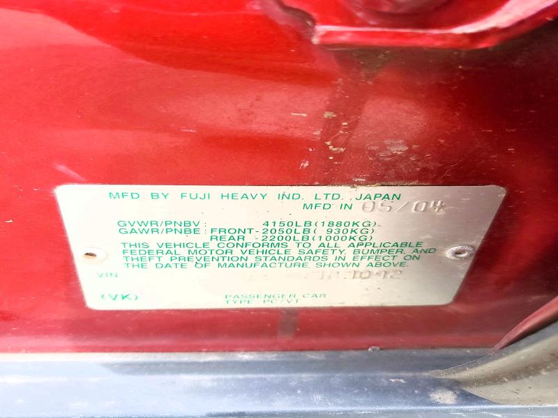 Aukcja sprzedaży 2005 Subaru Forester, vin: JF1SG63665H707092, numer aukcji: 52905536