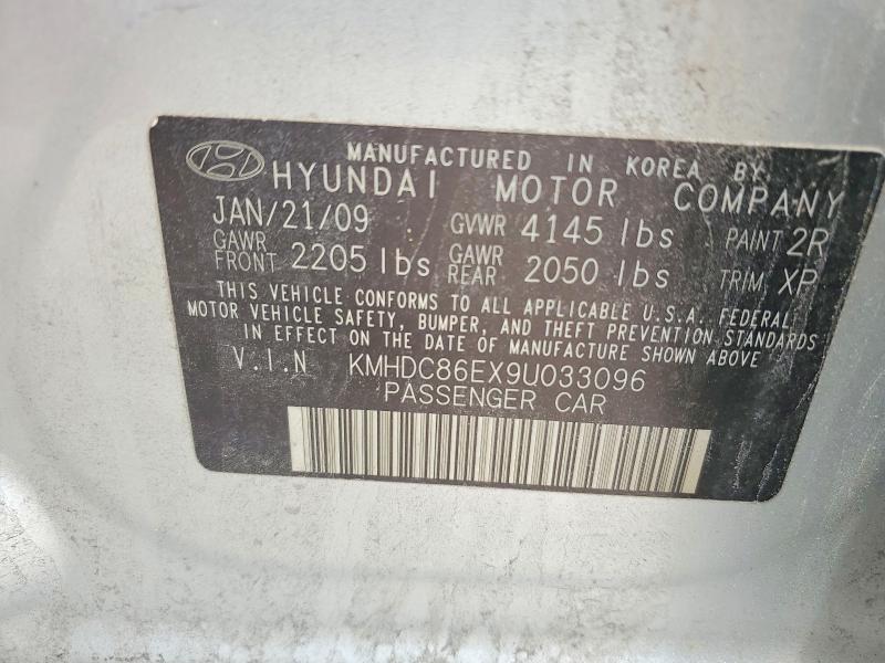 55206886 :رقم المزاد ، KMHDC86EX9U033096 vin ، 2009 Hyundai Elantra مزاد بيع