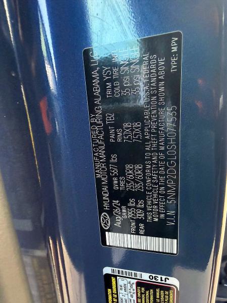 Продажа на аукционе авто 2025 Hyundai Santa Fe, vin: 5NMP2DGL0SH077535, номер лота: 55224296