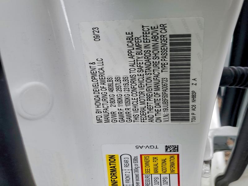52073216 :رقم المزاد ، 19UUB5F50PA006723 vin ، 2023 Acura Tlx مزاد بيع
