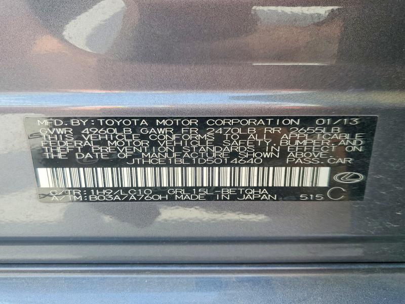Aukcja sprzedaży 2013 Lexus Gs, vin: JTHCE1BL1D5014640, numer aukcji: 55376106