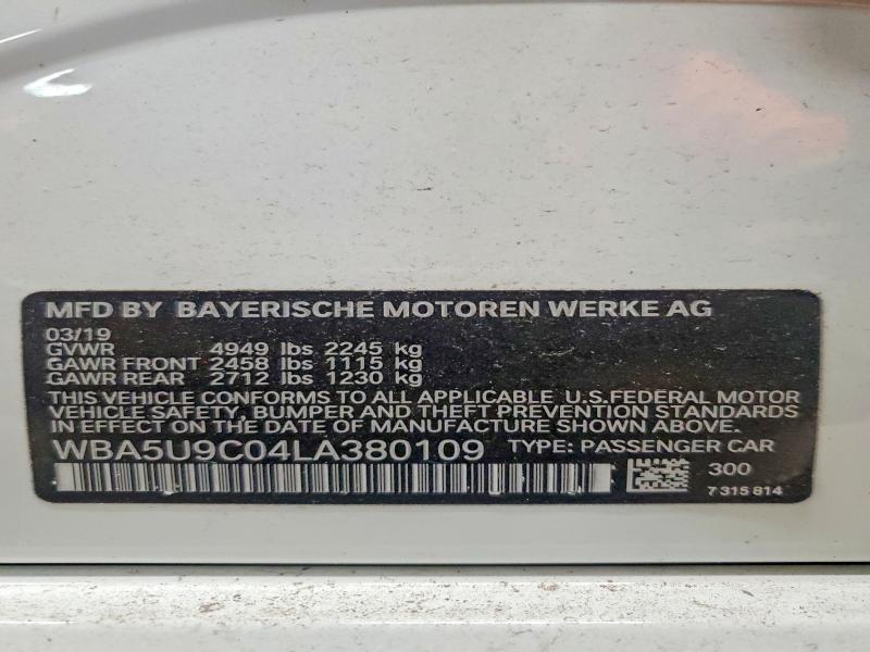 Продаж на аукціоні авто 2020 Bmw M340xi, vin: WBA5U9C04LA380109, номер лоту: 53530006