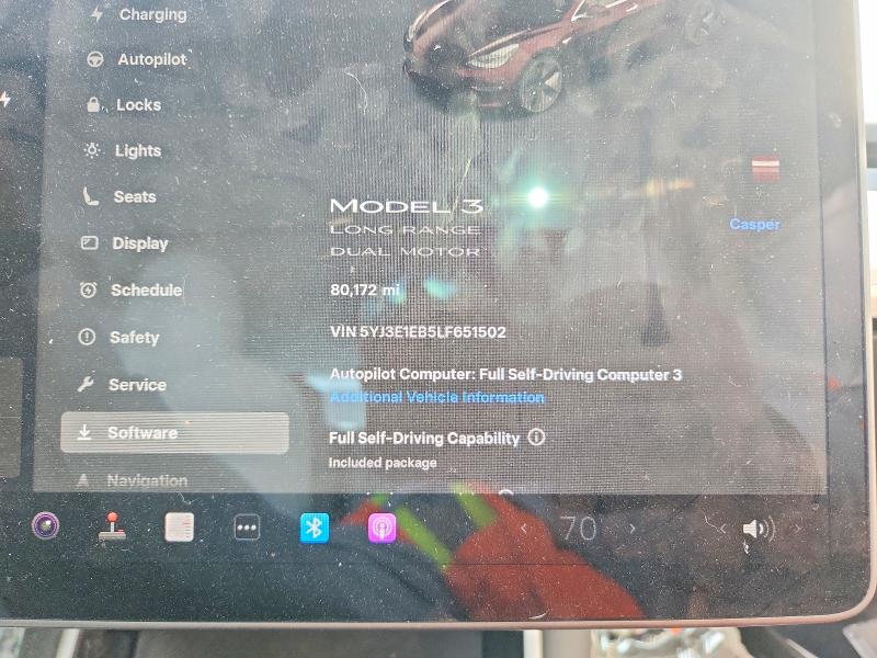 Aukcja sprzedaży 2020 Tesla Model 3, vin: 5YJ3E1EB5LF651502, numer aukcji: 52843806