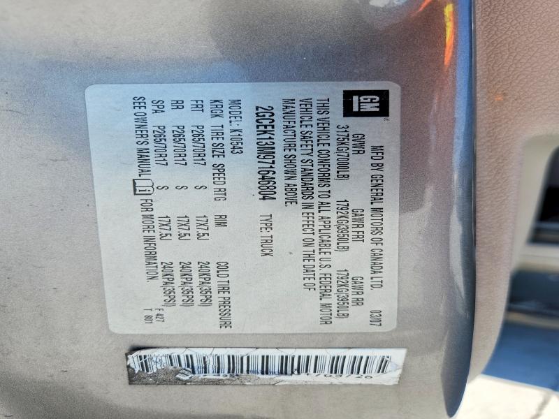53304996 :رقم المزاد ، 2GCEK13M971646804 vin ، 2007 Chevrolet Silverado مزاد بيع