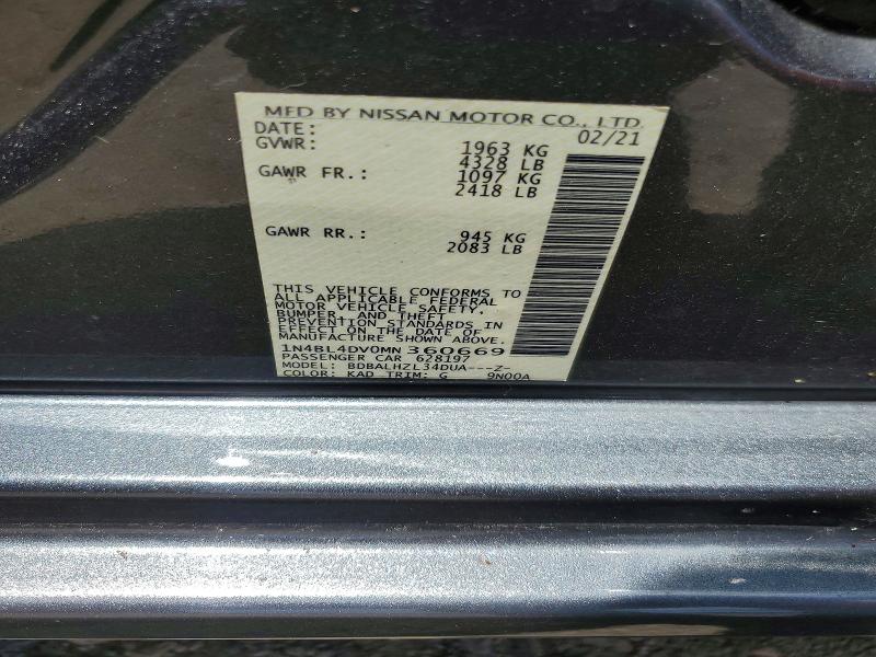 2021 Nissan Altima მანქანა იყიდება აუქციონზე, vin: 1N4BL4DV0MN360669, აუქციონის ნომერი: 53071906