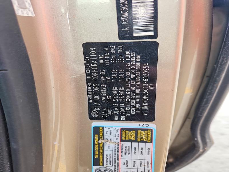Aukcja sprzedaży 2015 Kia Sedona, vin: KNDMC5C13F6020954, numer aukcji: 52511106