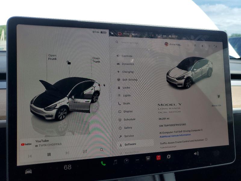 Продажа на аукционе авто 2023 Tesla Model Y, vin: 7SAYGDEE1PA121383, номер лота: 54633376