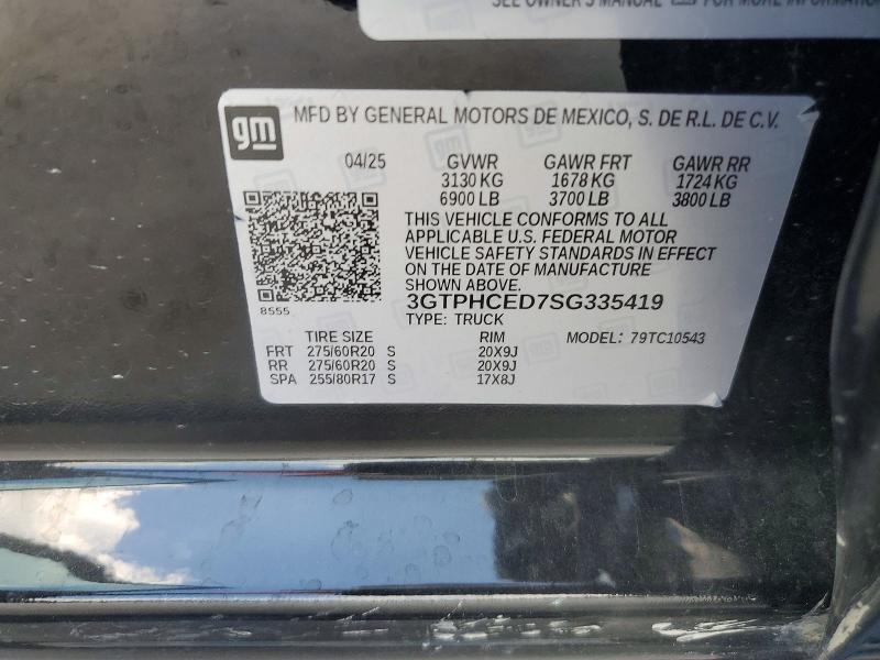 Продажа на аукционе авто 2025 Gmc Sierra, vin: 3GTPHCED7SG335419, номер лота: 54425096
